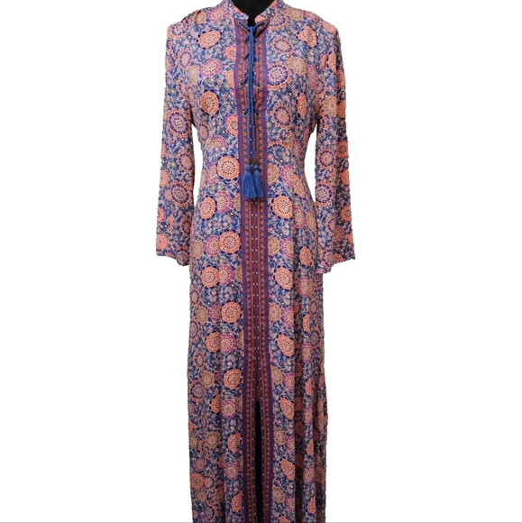 Beautiful Vibrant Multicolor Lace-Up Dress-NWOT-Size Medium - Picture 10 of 16